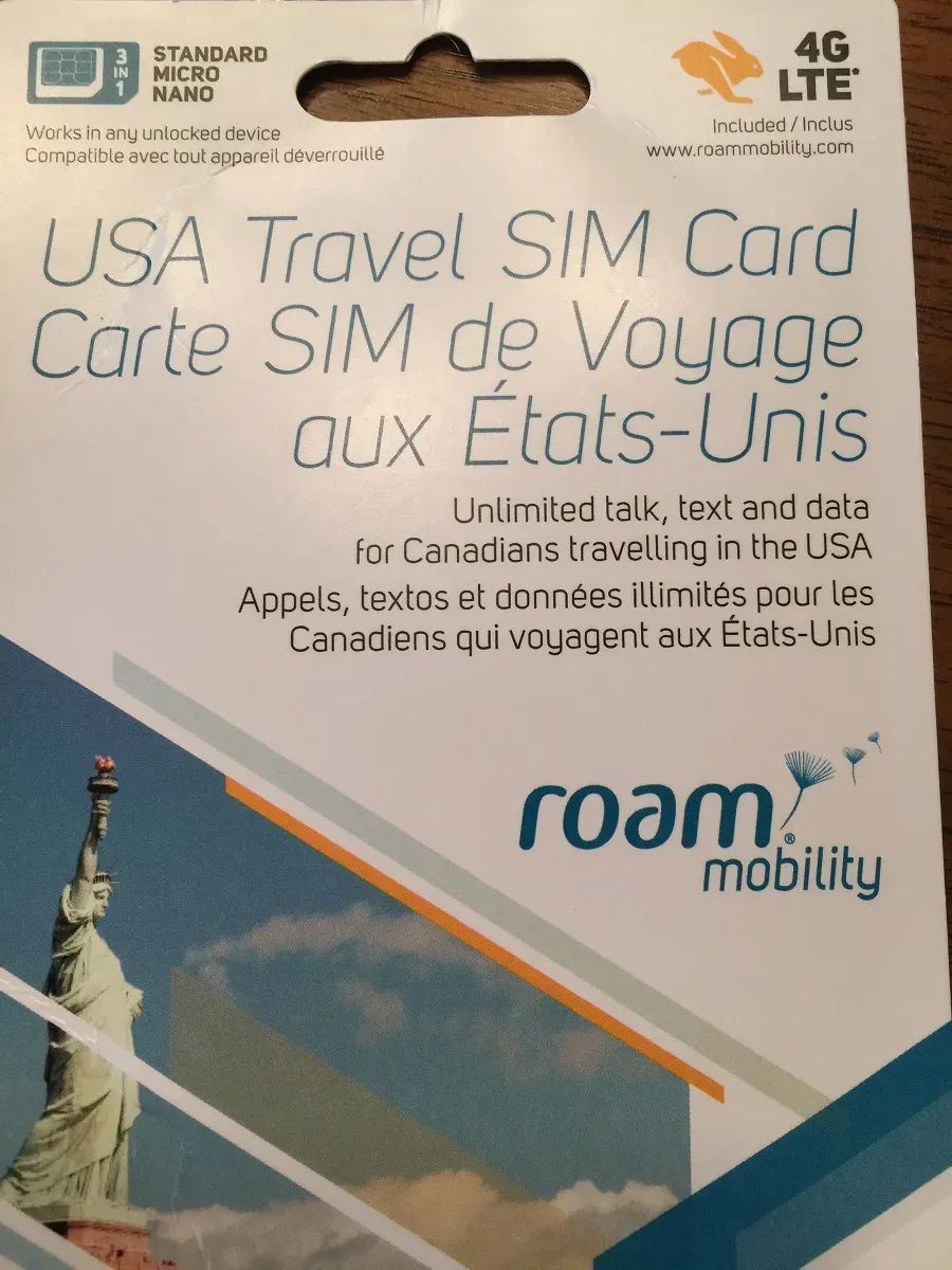 Roam Mobility SIM card