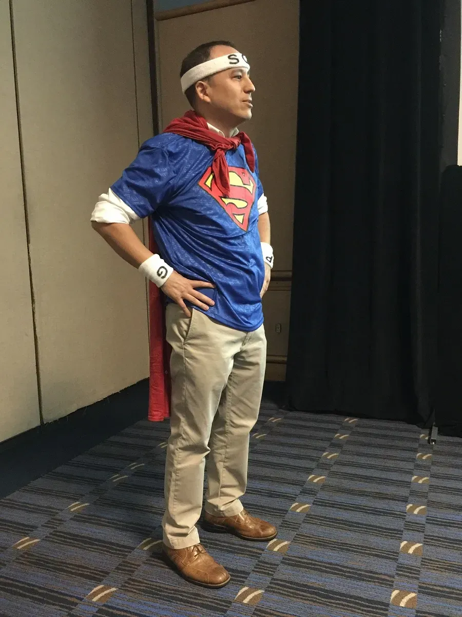 Steve Endow in a Superman costume