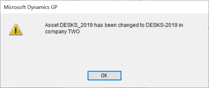 PSTL confirmation message