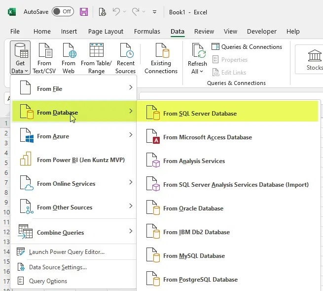 Get Data from database