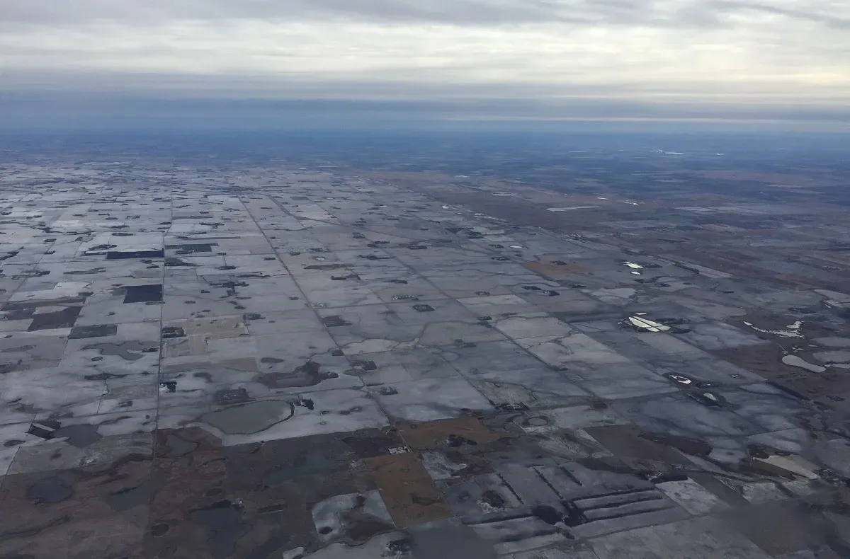 Farmland as far as the eye can see