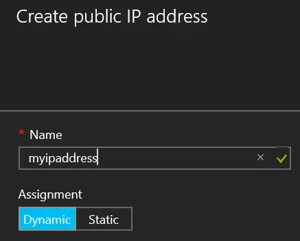 azure 3 name IP address